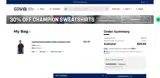 CHAMPION30 coupon verification screenshot