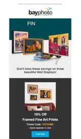 15FRAME coupon verification screenshot