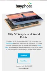 15ACRWOOD coupon verification screenshot