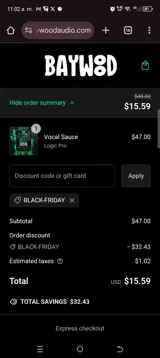 BLACK-FRIDAY coupon verification screenshot