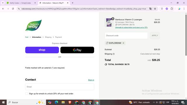 Baze checkout page showing Baze promo code box | Screenshot taken by SimplyCodes community member on Sep 10, 2025