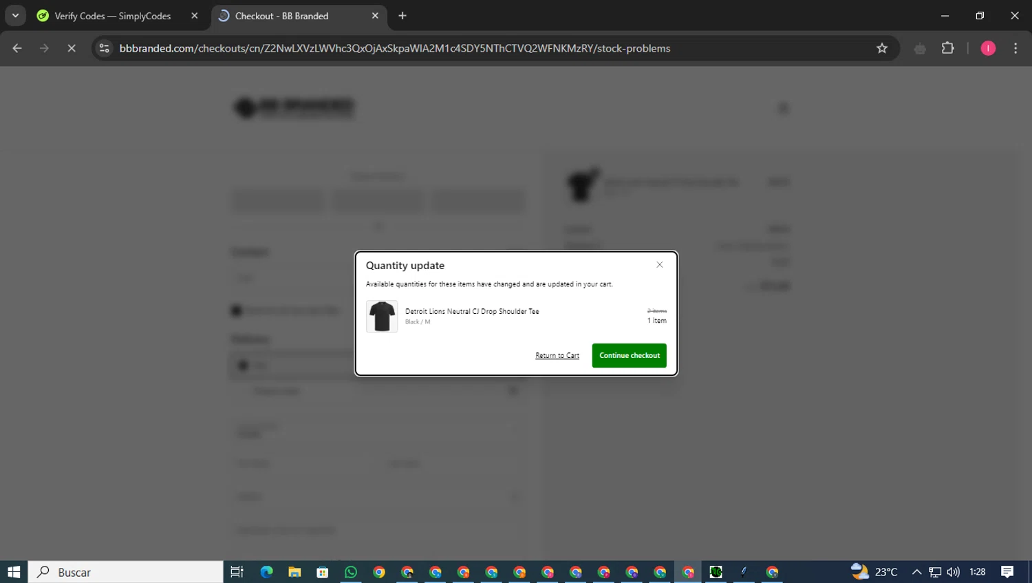BB Branded Boutique promo code screenshot showing code TRICK10 applied at BB Branded Boutique checkout page. Uploaded by SimplyCodes community member SmartAce4137 on Feb 1, 2025