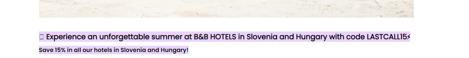 B&B Hotels promo code screenshot showing code LASTCALL15 applied at B&B Hotels checkout page. Uploaded by SimplyCodes community member RonaldAcunaJr on Jan 16, 2026