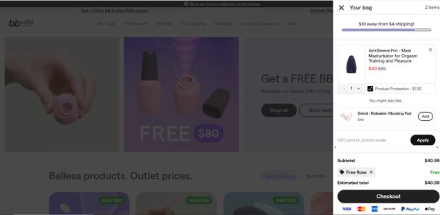 BB Outlet checkout page showing BB Outlet promo code box | Screenshot taken by SimplyCodes community member on Jun 30, 2025