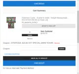 STARS10 coupon verification screenshot