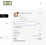 WELCOME coupon verification screenshot