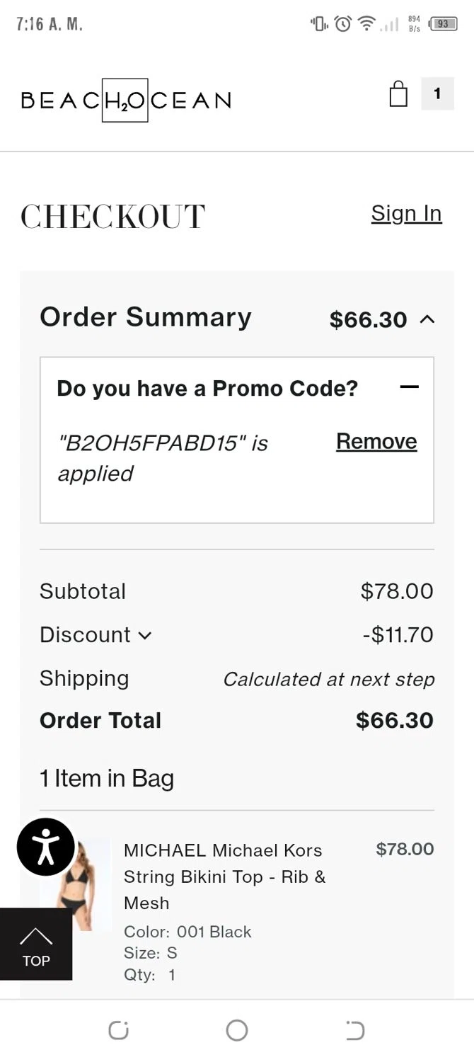 where to use Beach2Ocean promo code box