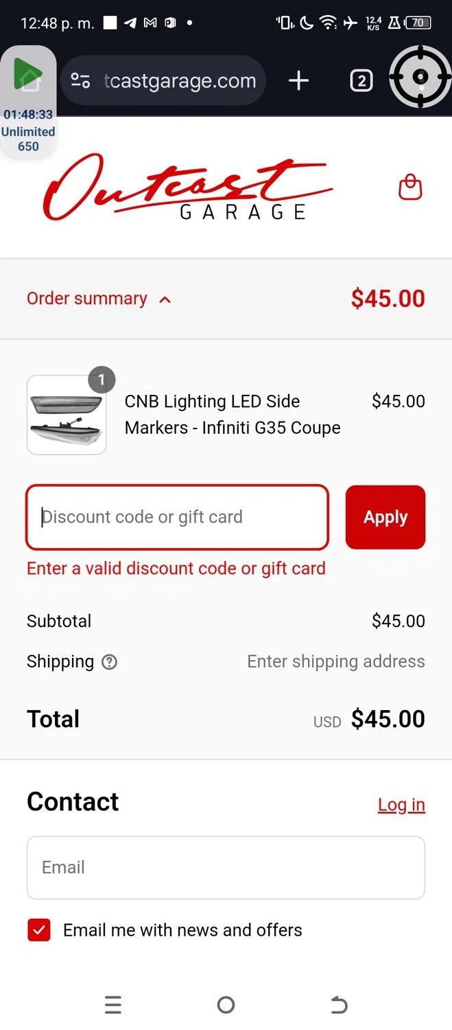 Beach2Ocean promo code screenshot showing code Lately20 applied at Beach2Ocean checkout page. Uploaded by SimplyCodes community member ValueSage7369 on Apr 30, 2025