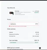 LABORDAY25 coupon verification screenshot