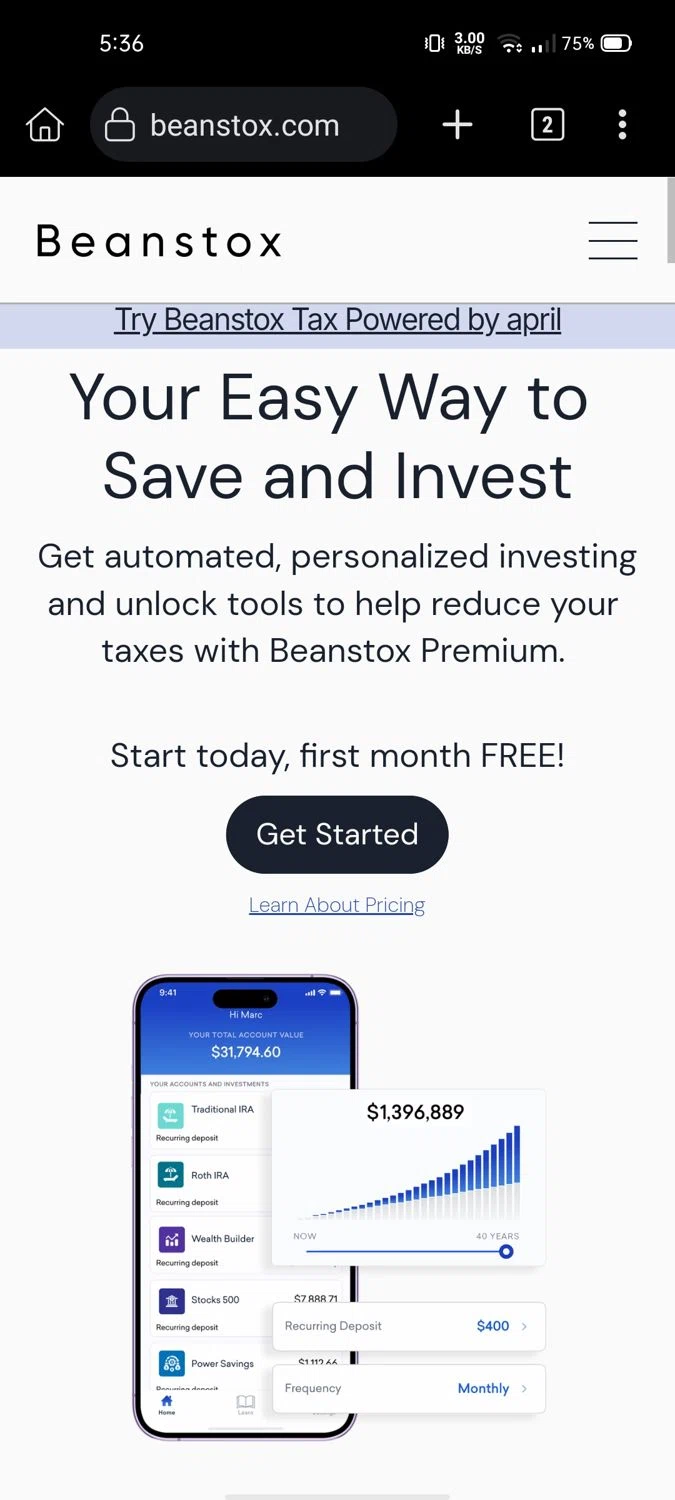 Beanstox promo code screenshot showing code SAVE10 applied at Beanstox checkout page. Uploaded by SimplyCodes community member Wonderwoman82 on Feb 21, 2025