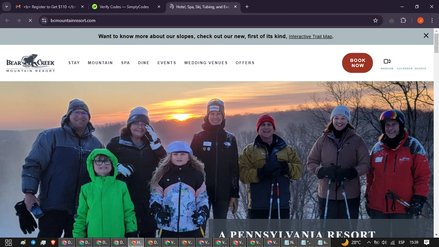 Bear Creek Resort checkout page showing Bear Creek Resort promo code box | Screenshot taken by SimplyCodes community member on Jan 10, 2025
