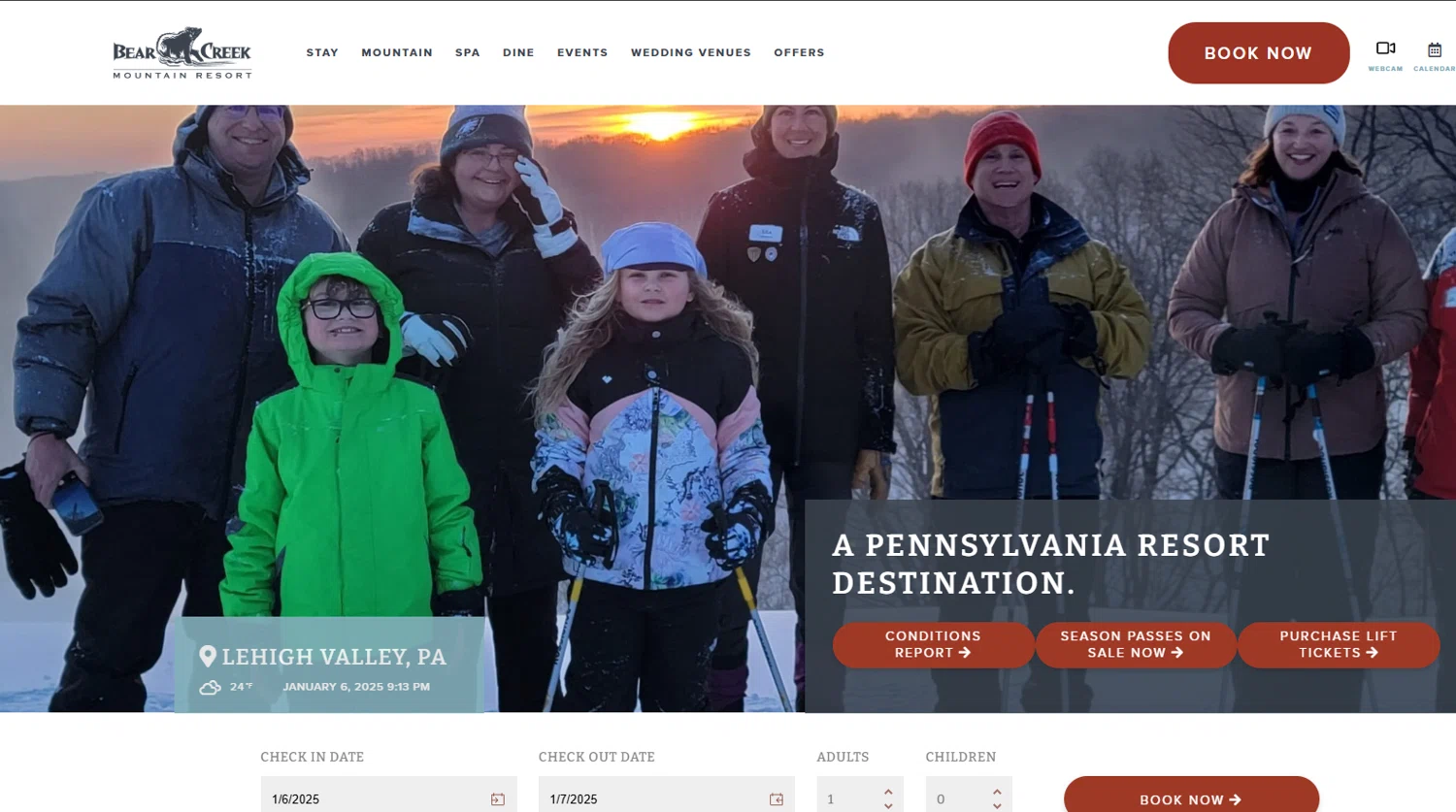 Bear Creek Resort promo code screenshot showing code LOVE20 applied at Bear Creek Resort checkout page. Uploaded by SimplyCodes community member D_9278 on Jan 7, 2025