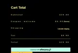 welcome coupon verification screenshot
