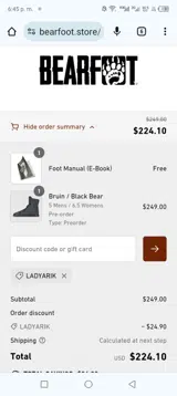 LADYARIK coupon verification screenshot