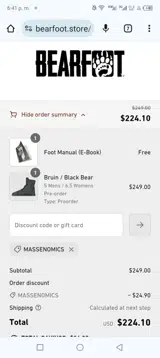 MASSENOMICS coupon verification screenshot