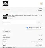 ADBEP coupon verification screenshot