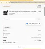 ADBEQ coupon verification screenshot