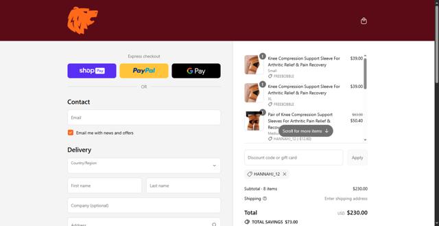 Bearhug checkout page showing Bearhug discount code box | Screenshot taken by SimplyCodes community member on Jul 5, 2025