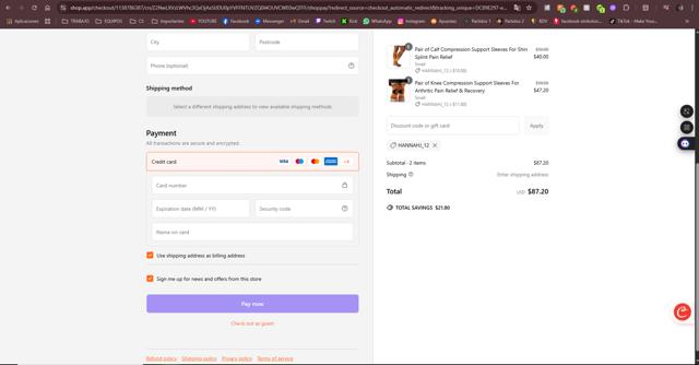 Bearhug checkout page showing Bearhug discount code box | Screenshot taken by SimplyCodes community member on Apr 9, 2025