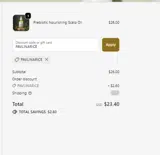 PAVLINARICE coupon verification screenshot