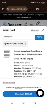 Newyear coupon verification screenshot
