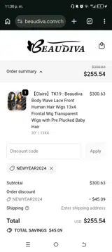 NEWYEAR2024 coupon verification screenshot