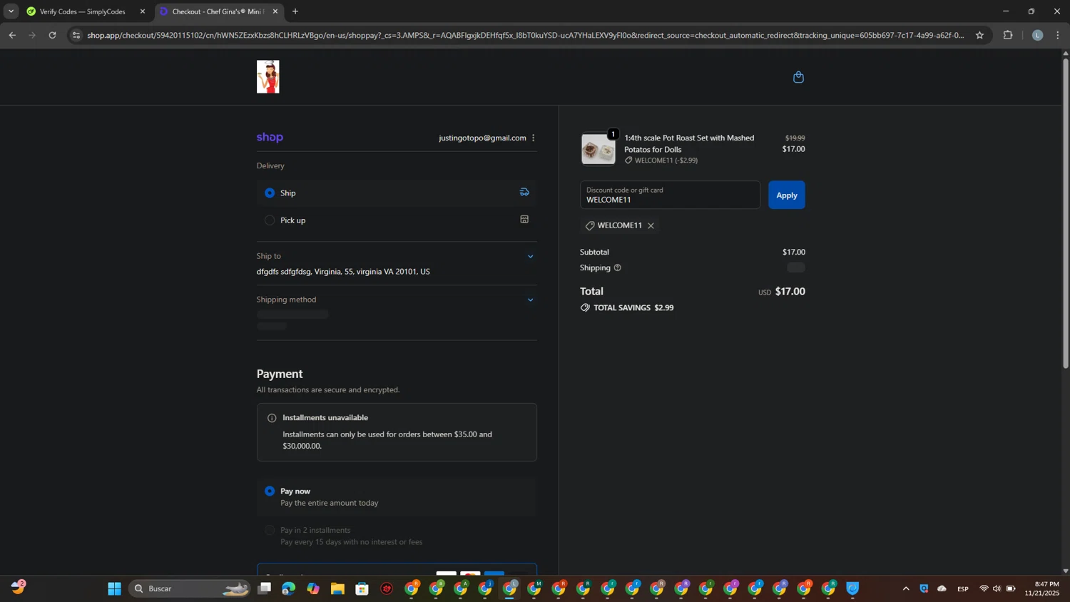 Beautiful Earth Boutique discount code screenshot showing code SPECIAL15 applied at Beautiful Earth Boutique checkout page. Uploaded by SimplyCodes community member DiscountSpotter1028 on Nov 22, 2025