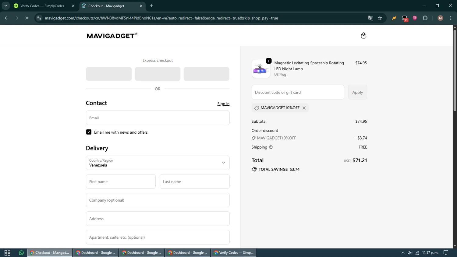 Beautiful Earth Boutique discount code screenshot showing code missyou10 applied at Beautiful Earth Boutique checkout page. Uploaded by SimplyCodes community member DiscountTitan4635 on Sep 19, 2025