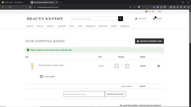 Beauty Expert checkout page showing Beauty Expert discount code box | Screenshot taken by SimplyCodes community member on Jul 1, 2025