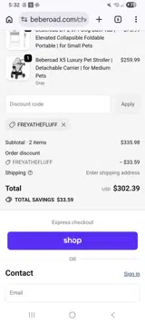 Beberoad coupon verification screenshot