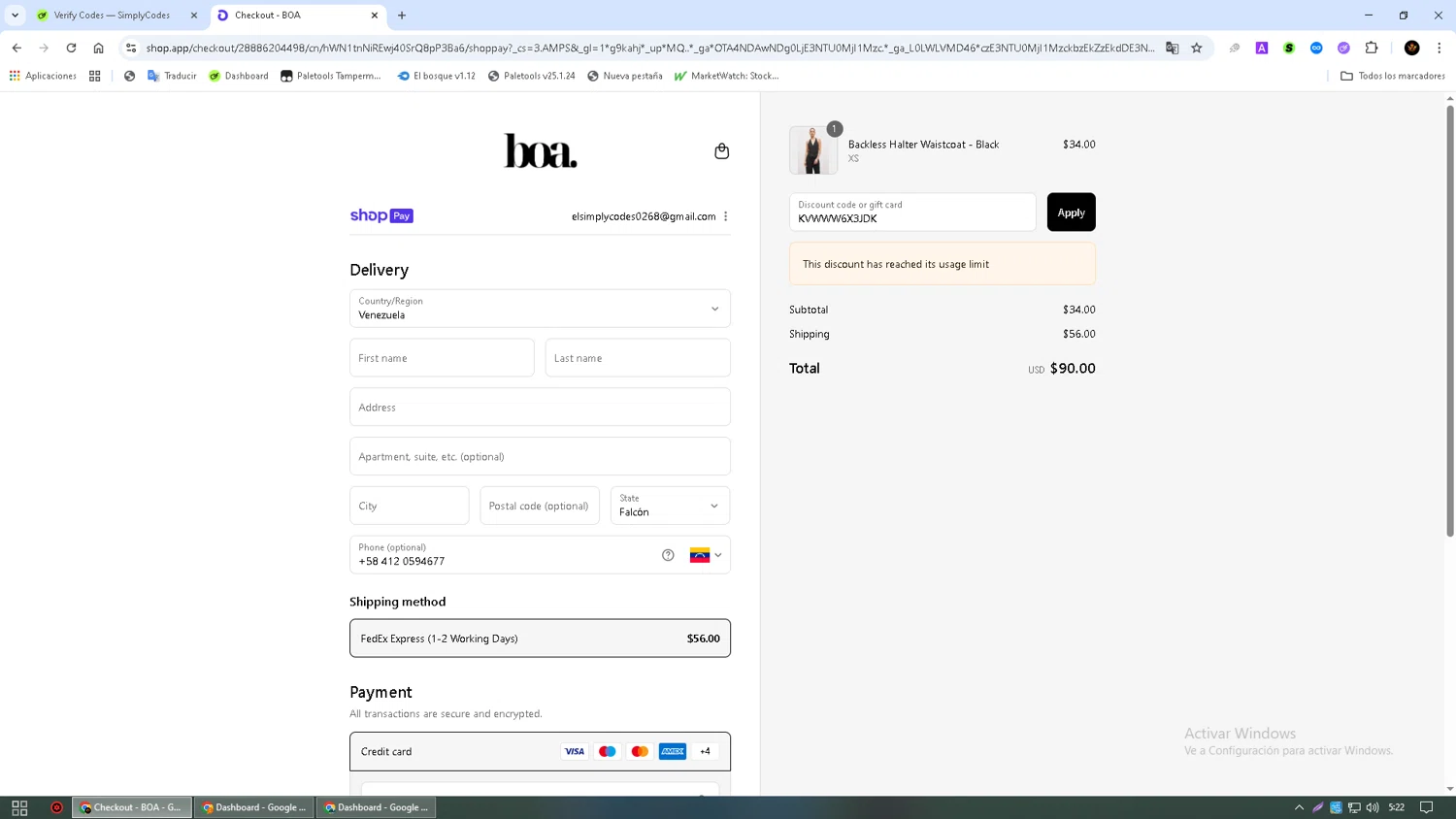 Because Of Alice discount code screenshot showing code KVWWW6X3JDK applied at Because Of Alice checkout page. Uploaded by SimplyCodes community member Alkelino74 on Aug 17, 2025