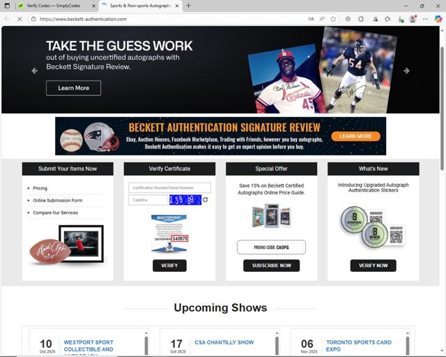 Beckett checkout page showing Beckett promo code box | Screenshot taken by SimplyCodes community member on Sep 9, 2025