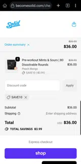 save10 coupon verification screenshot