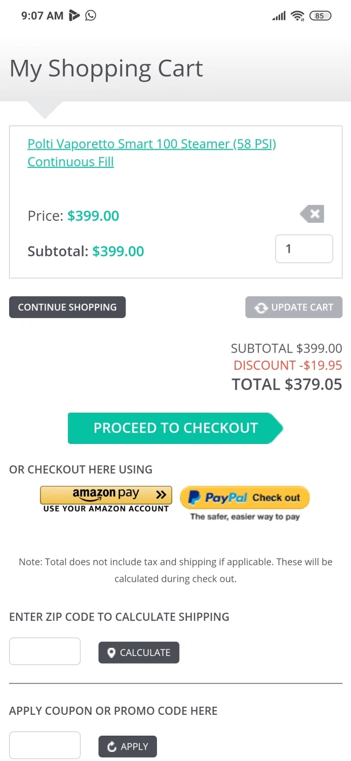 Bed Bug Supply checkout page showing Bed Bug Supply promo code box | Screenshot taken by SimplyCodes community member on May 11, 2021