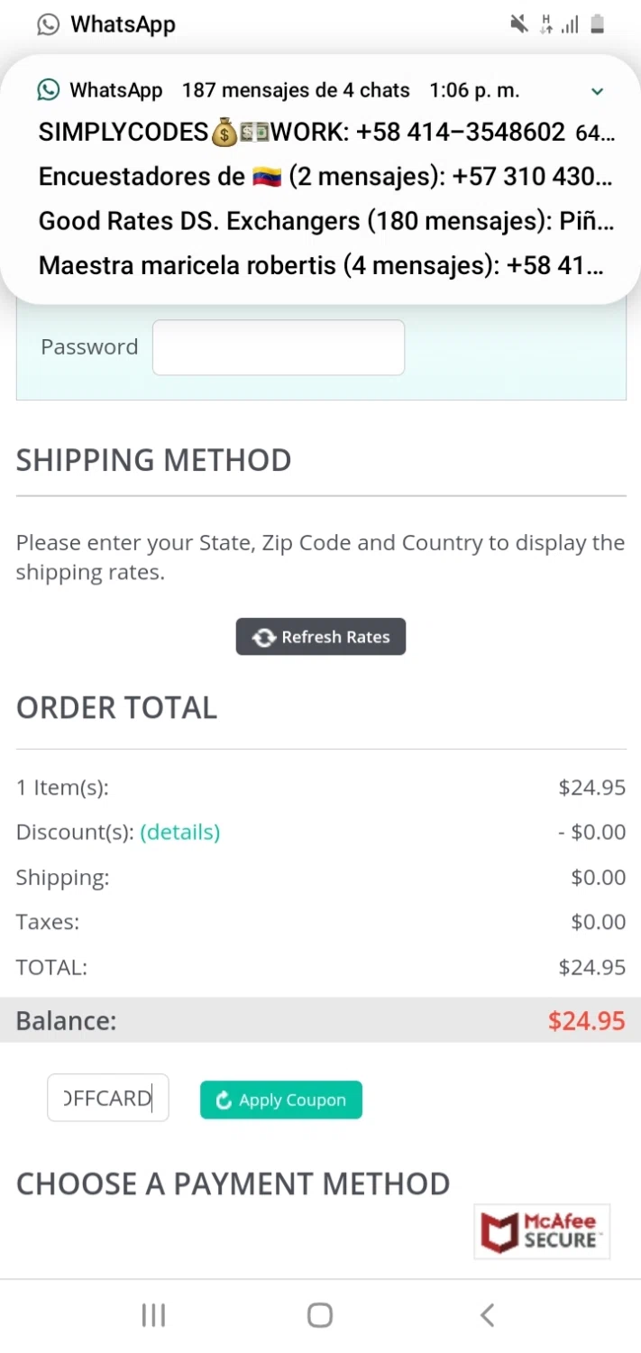 Bed Bug Supply checkout page showing Bed Bug Supply promo code box | Screenshot taken by SimplyCodes community member on Nov 18, 2020