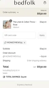 MONKEYMEWS15 coupon verification screenshot