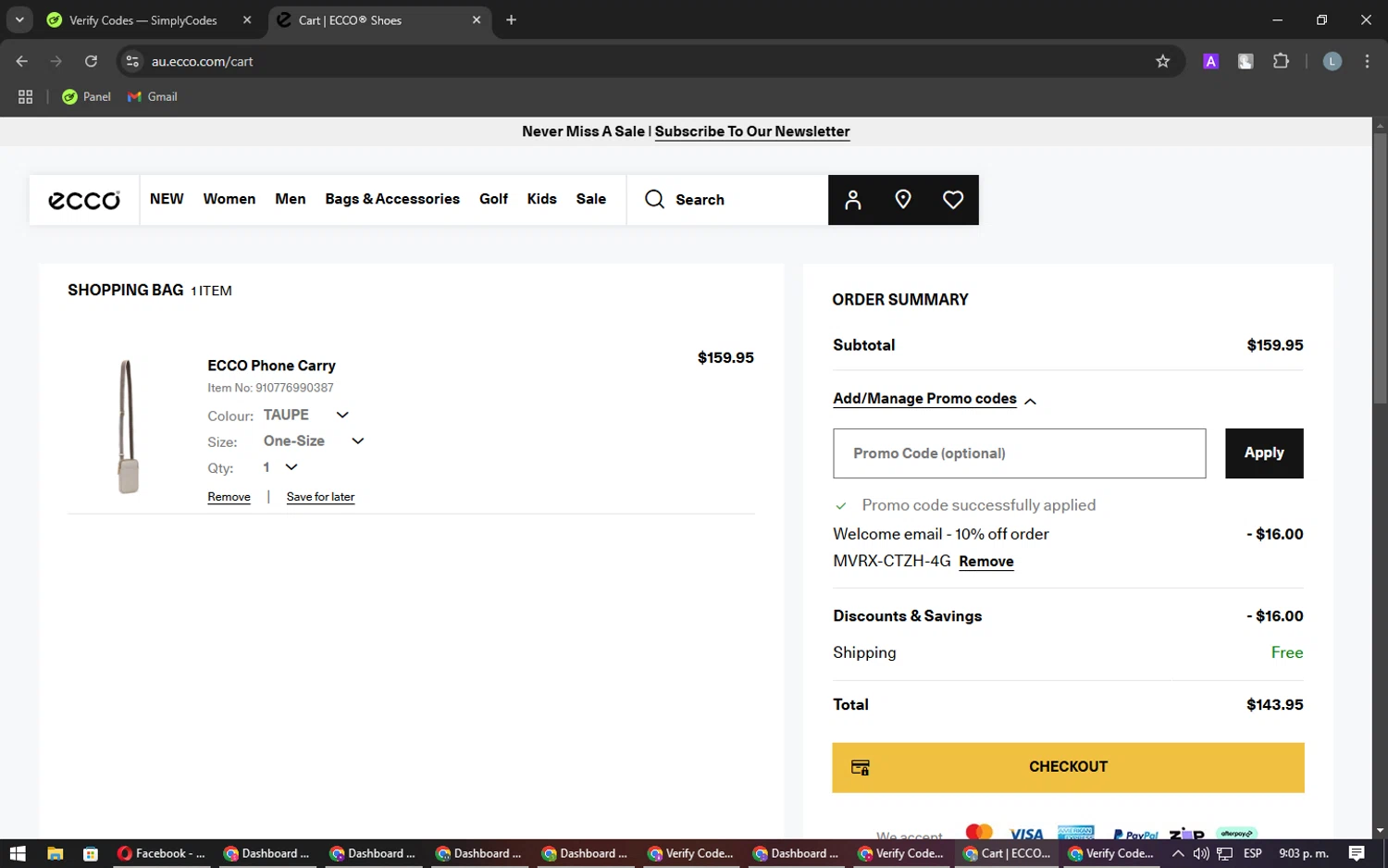 Bed|Stu checkout page showing Bed|Stu discount code box | Screenshot taken by SimplyCodes community member on Oct 30, 2024