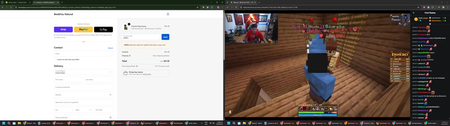 Bee&You promo code screenshot showing code ADB53 applied at Bee&You checkout page. Uploaded by SimplyCodes community member RoyalSentinel4577 on Sep 25, 2025