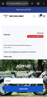 BEECOOL100 coupon verification screenshot