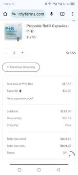 Taylor10 coupon verification screenshot