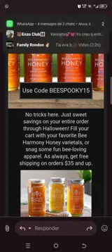 Beespooky15 coupon verification screenshot