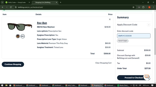 Befitting checkout page showing Befitting promo code box | Screenshot taken by SimplyCodes community member on May 17, 2024