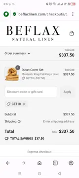 GET10 coupon verification screenshot