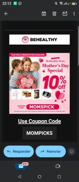 Momspick coupon verification screenshot