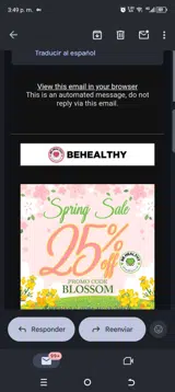 Blossom coupon verification screenshot