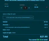 SHADOWSALE coupon verification screenshot