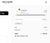 Belfans Technologies coupon verification screenshot