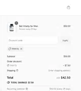 FHH15 coupon verification screenshot