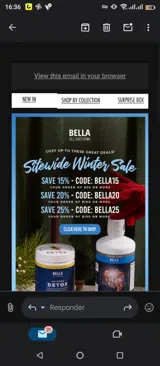 Bella20 coupon verification screenshot