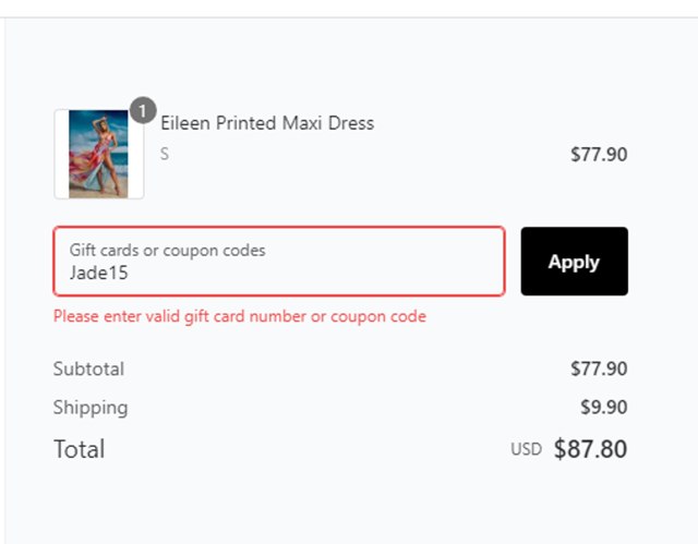 Bellabarnett checkout page showing Bellabarnett coupon code box | Screenshot taken by SimplyCodes community member on Aug 28, 2024
